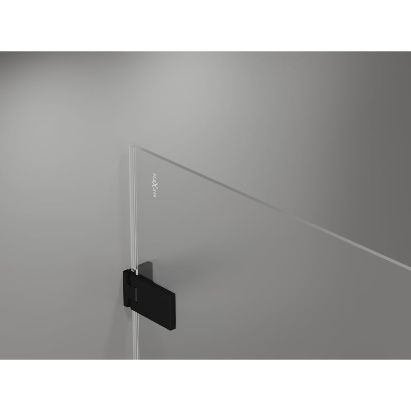 Mexen Lunar-F drzwi prysznicowe składane prawe 115 cm, transparent, czarne - 836S-115-050-70-00-P