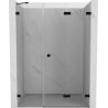 Mexen Lunar-F drzwi prysznicowe składane prawe 120 cm, transparent, czarne - 836S-120-050-70-00-P