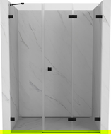 Mexen Lunar-F drzwi prysznicowe składane prawe 125 cm, transparent, czarne - 836S-125-050-70-00-P