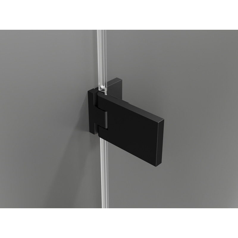 Mexen Lunar-F drzwi prysznicowe składane prawe 145 cm, transparent, czarne - 836S-145-050-70-00-P