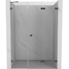 Mexen Lunar-F drzwi prysznicowe składane prawe 130 cm, transparent, gun metal - 836S-130-050-95-00-P