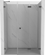 Mexen Lunar-F drzwi prysznicowe składane prawe 130 cm, transparent, gun metal - 836S-130-050-95-00-P