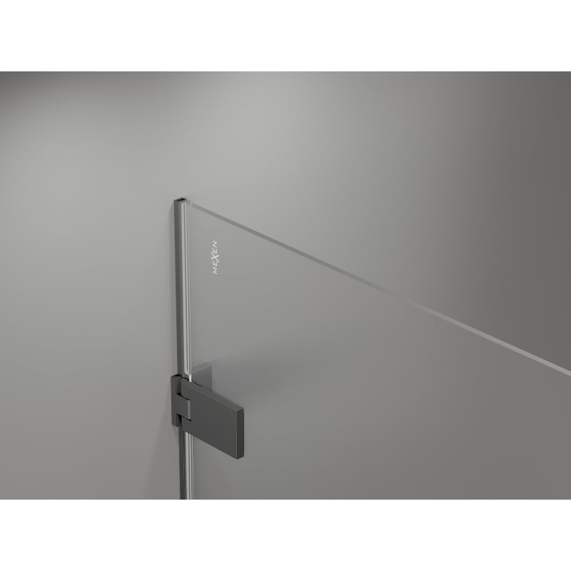 Mexen Lunar-F drzwi prysznicowe składane prawe 145 cm, transparent, gun metal - 836S-145-050-95-00-P