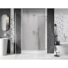 Mexen Lunar-B drzwi prysznicowe uchylne lewe 130 cm, transparent, nikiel szczotkowany - 832S-130-050-97-00-L