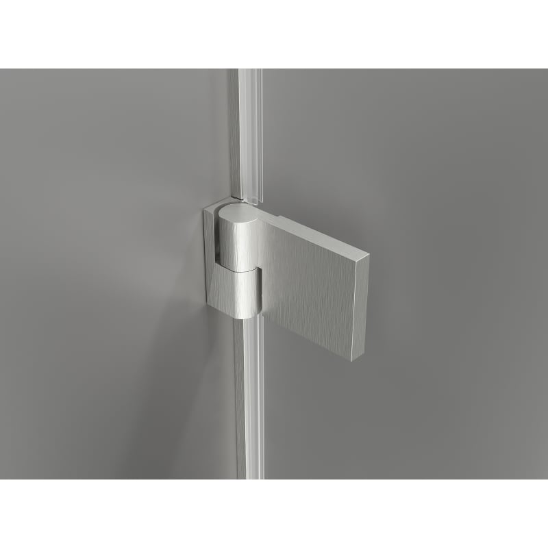 Mexen Lunar-B drzwi prysznicowe uchylne lewe 130 cm, transparent, nikiel szczotkowany - 832S-130-050-97-00-L