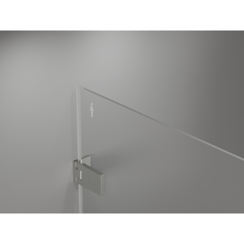 Mexen Lunar-F drzwi prysznicowe składane prawe 110 cm, transparent, nikiel szczotkowany - 836S-110-050-97-00-P