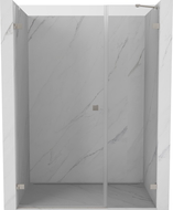 Mexen Lunar-B drzwi prysznicowe uchylne lewe 135 cm, transparent, nikiel szczotkowany - 832S-135-050-97-00-L