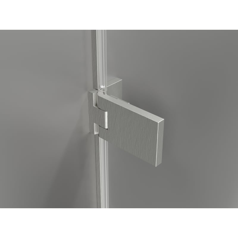Mexen Lunar-F drzwi prysznicowe składane prawe 115 cm, transparent, nikiel szczotkowany - 836S-115-050-97-00-P