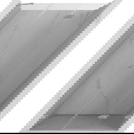 Mexen Lunar-F drzwi prysznicowe składane prawe 115 cm, transparent, nikiel szczotkowany - 836S-115-050-97-00-P