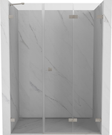 Mexen Lunar-F drzwi prysznicowe składane prawe 135 cm, transparent, nikiel szczotkowany - 836S-135-050-97-00-P