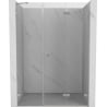 Mexen Lunar-F drzwi prysznicowe składane prawe 145 cm, transparent, nikiel szczotkowany - 836S-145-050-97-00-P
