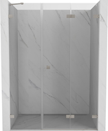 Mexen Lunar-F drzwi prysznicowe składane prawe 145 cm, transparent, nikiel szczotkowany - 836S-145-050-97-00-P