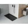 Mexen Flat brodzik prostokątny slim 140 x 70 cm, czarny, syfon czarny - 40707014B