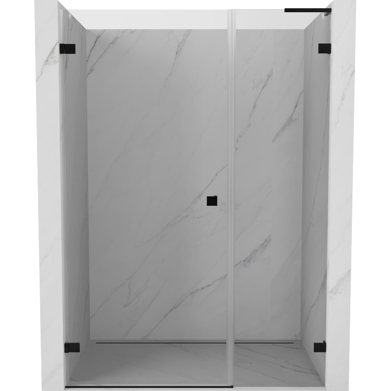 Mexen Lunar-B L drzwi prysznicowe uchylne lewe 120 cm, transparent, czarne - 832SL-120-050-70-00-L
