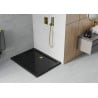 Mexen Flat brodzik prostokątny slim 90 x 80 cm, czarny, syfon złoty - 40708090G
