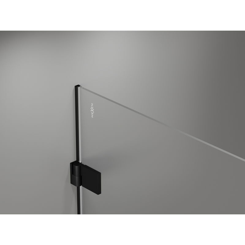 Mexen Lunar-B L drzwi prysznicowe uchylne lewe 130 cm, transparent, czarne - 832SL-130-050-70-00-L