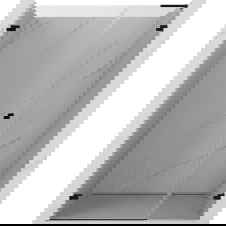 Mexen Lunar-B L drzwi prysznicowe uchylne lewe 145 cm, transparent, czarne - 832SL-145-050-70-00-L