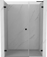 Mexen Lunar-B L drzwi prysznicowe uchylne lewe 145 cm, transparent, czarne - 832SL-145-050-70-00-L