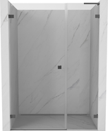 Mexen Lunar-B L drzwi prysznicowe uchylne lewe 110 cm, transparent, gun metal - 832SL-110-050-95-00-L