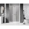 Mexen Lunar-F L drzwi prysznicowe składane lewe 125 cm, transparent, białe - 836SL-125-050-20-00-L