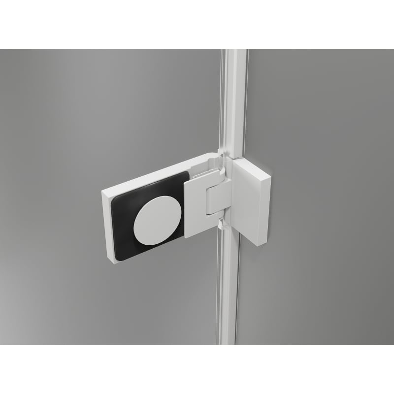 Mexen Lunar-F L drzwi prysznicowe składane lewe 140 cm, transparent, białe - 836SL-140-050-20-00-L
