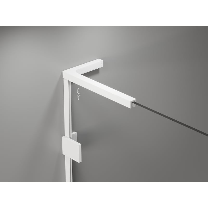 Mexen Lunar-F L drzwi prysznicowe składane lewe 140 cm, transparent, białe - 836SL-140-050-20-00-L