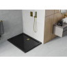 Mexen Flat brodzik prostokątny slim 130 x 90 cm, czarny, syfon złoty - 40709013G