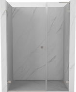 Mexen Lunar-B L drzwi prysznicowe uchylne lewe 115 cm, transparent, nikiel szczotkowany - 832SL-115-050-97-00-L