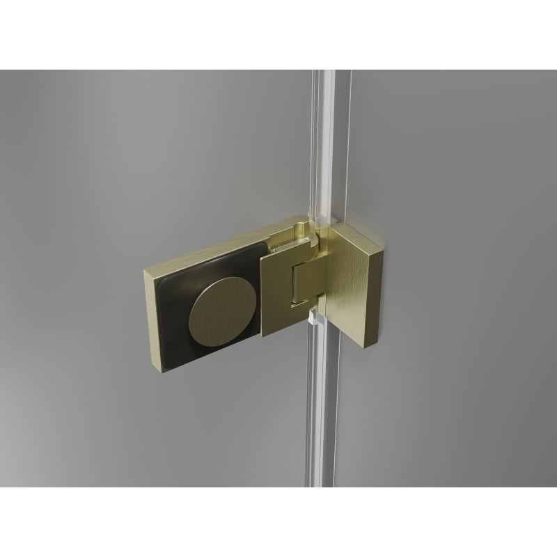 Mexen Lunar-F L drzwi prysznicowe składane lewe 125 cm, transparent, złote szczotkowane - 836SL-125-050-55-00-L