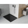 Mexen Flat brodzik prostokątny slim 130 x 90 cm, czarny, syfon czarny - 40709013B