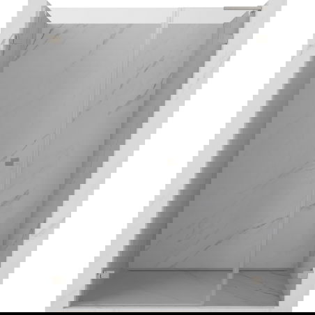 Mexen Lunar-B L drzwi prysznicowe uchylne lewe 135 cm, transparent, nikiel szczotkowany - 832SL-135-050-97-00-L