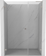 Mexen Lunar-B L drzwi prysznicowe uchylne lewe 140 cm, transparent, nikiel szczotkowany - 832SL-140-050-97-00-L