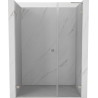 Mexen Lunar-B L drzwi prysznicowe uchylne lewe 145 cm, transparent, nikiel szczotkowany - 832SL-145-050-97-00-L