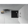 Mexen Flat brodzik kwadratowy slim 100 x 100 cm, czarny, syfon chrom - 40701010