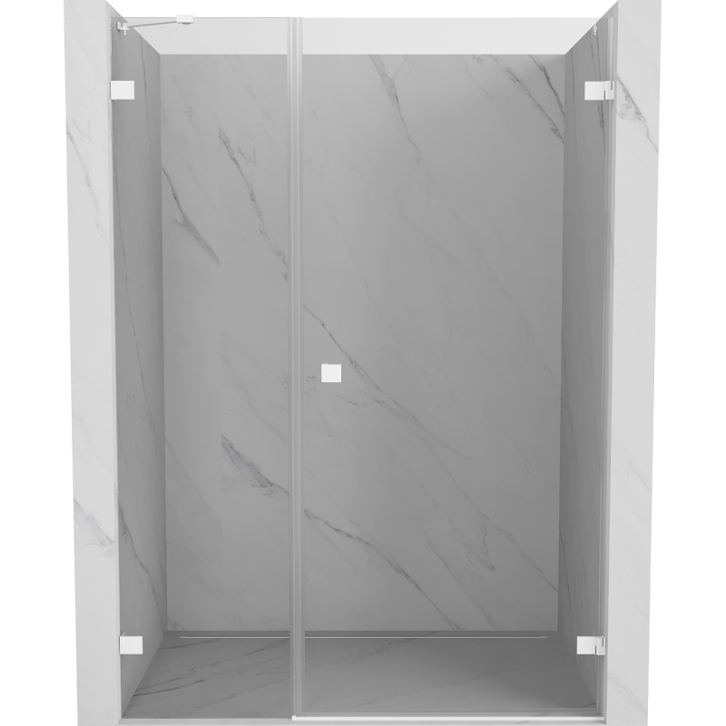 Mexen Lunar-B drzwi prysznicowe uchylne prawe 110 cm, transparent, białe - 832S-110-050-20-00-P