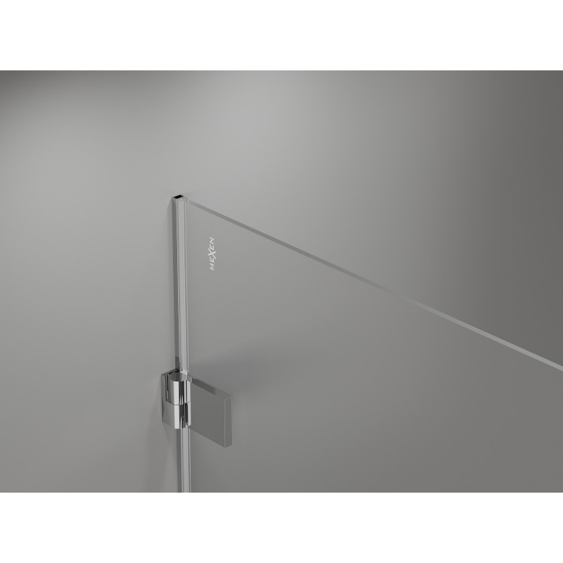 Mexen Lunar-B L drzwi prysznicowe uchylne prawe 145 cm, transparent, chrom - 832SL-145-050-01-00-P