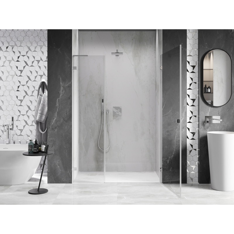 Mexen Lunar-B L drzwi prysznicowe uchylne prawe 145 cm, transparent, chrom - 832SL-145-050-01-00-P