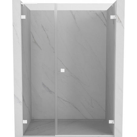 Mexen Lunar-B L drzwi prysznicowe uchylne prawe 120 cm, transparent, białe - 832SL-120-050-20-00-P