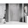 Mexen Lunar-B drzwi prysznicowe uchylne prawe 130 cm, transparent, białe - 832S-130-050-20-00-P