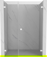 Mexen Lunar-B drzwi prysznicowe uchylne prawe 135 cm, transparent, białe - 832S-135-050-20-00-P