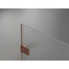 Mexen Lunar-F L drzwi prysznicowe składane lewe 115 cm, transparent, różowe złoto - 836SL-115-050-60-00-L