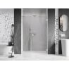 Mexen Lunar-B drzwi prysznicowe uchylne prawe 150 cm, transparent, białe - 832S-150-050-20-00-P