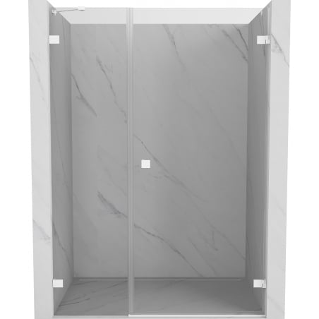 Mexen Lunar-B drzwi prysznicowe uchylne prawe 150 cm, transparent, białe - 832S-150-050-20-00-P