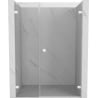 Mexen Lunar-B drzwi prysznicowe uchylne prawe 150 cm, transparent, białe - 832S-150-050-20-00-P