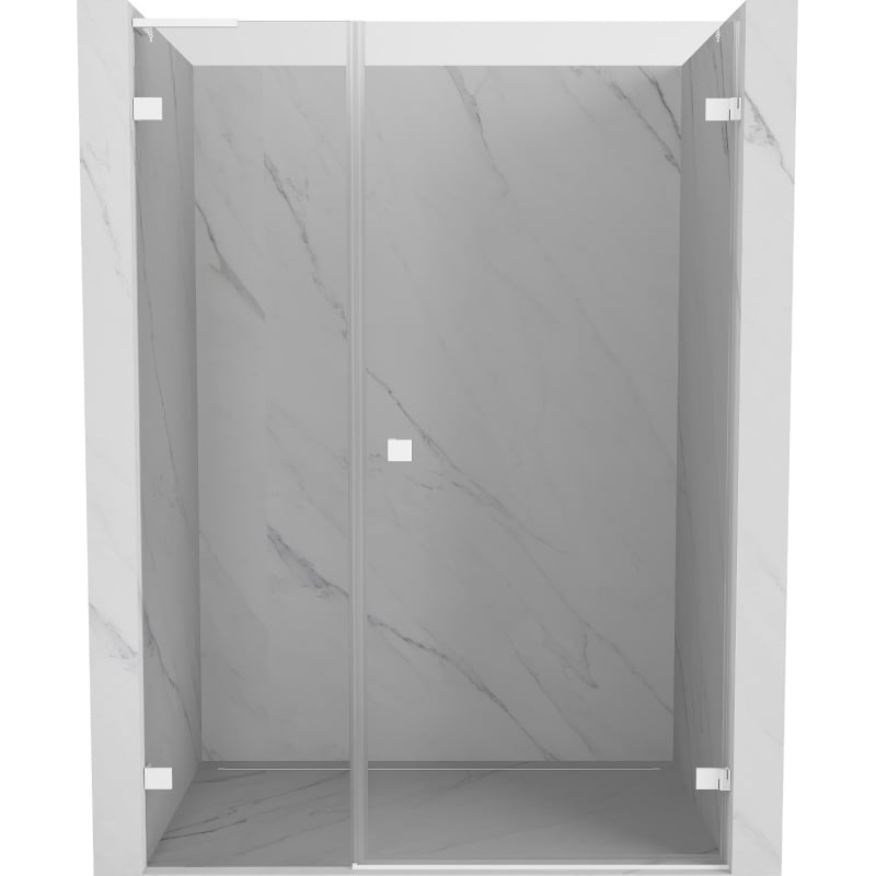 Mexen Lunar-B L drzwi prysznicowe uchylne prawe 145 cm, transparent, białe - 832SL-145-050-20-00-P
