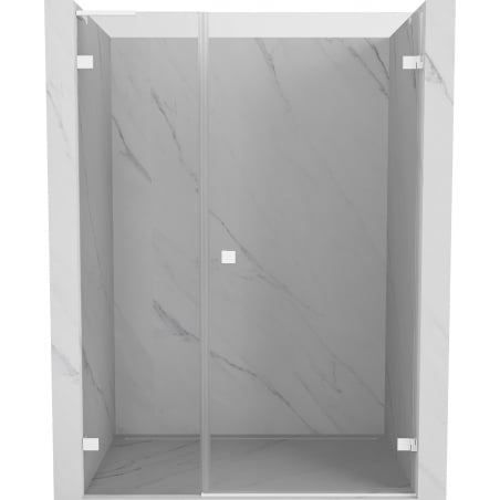 Mexen Lunar-B L drzwi prysznicowe uchylne prawe 145 cm, transparent, białe - 832SL-145-050-20-00-P