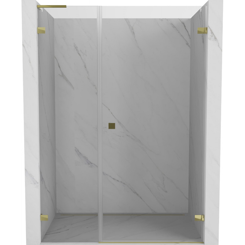 Mexen Lunar-B L drzwi prysznicowe uchylne prawe 110 cm, transparent, złote - 832SL-110-050-50-00-P