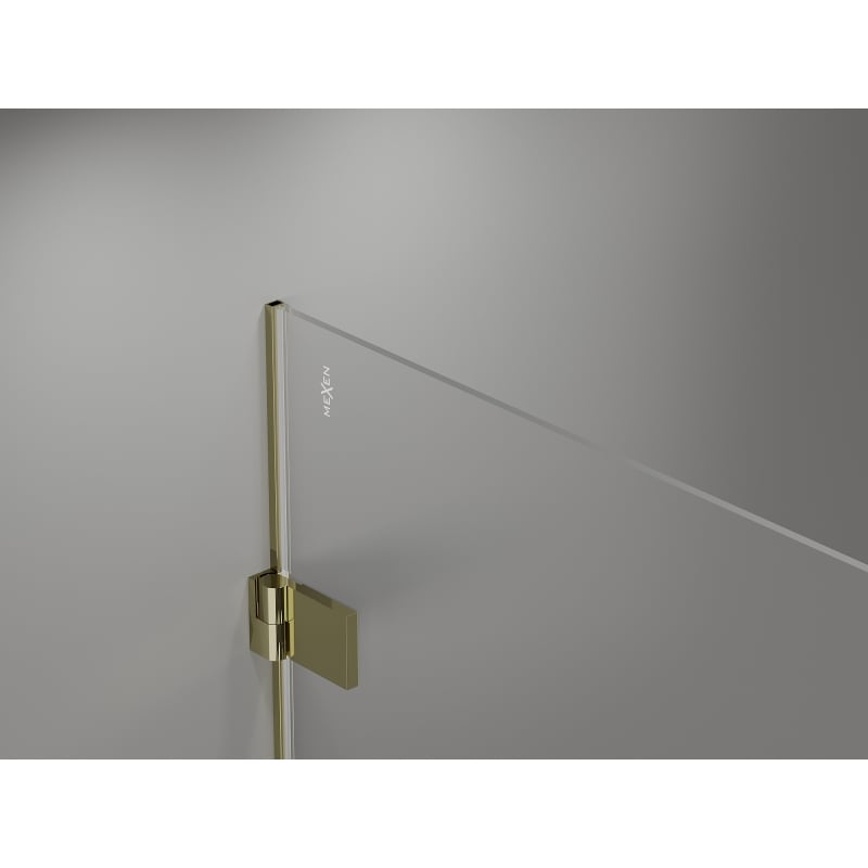 Mexen Lunar-B drzwi prysznicowe uchylne prawe 115 cm, transparent, złote - 832S-115-050-50-00-P