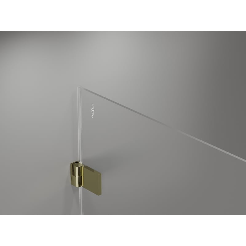 Mexen Lunar-B drzwi prysznicowe uchylne prawe 130 cm, transparent, złote - 832S-130-050-50-00-P