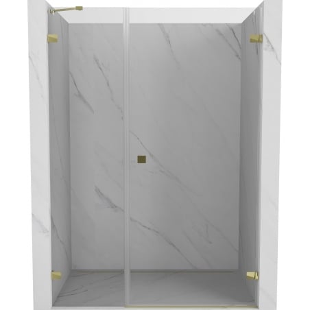 Mexen Lunar-B drzwi prysznicowe uchylne prawe 135 cm, transparent, złote - 832S-135-050-50-00-P
